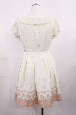 画像2: LODISPOTTO / 襟プリーツ花柄ドットワンピース M オフ H-26-03-12-1009-LO-OP-NS-ZH