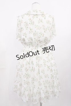 画像2: Ank Rouge / いちご柄シフォンワンピース M オフ H-26-03-12-1011-CA-OP-NS-ZH