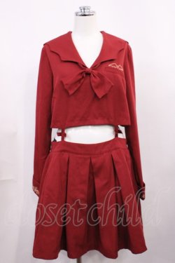 画像1: To Alice / コウモリセーラーワンピース M レッド H-26-03-12-1013-LO-OP-NS-ZH