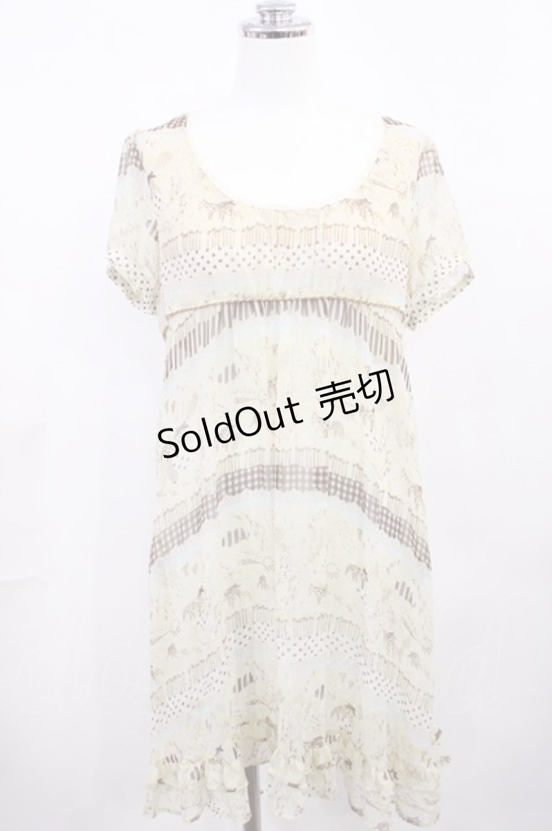 画像1: Franche Lippee / オリプリワンピース M アイボリー H-26-03-12-1014-LO-OP-YZ-ZH (1)