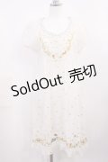 Cherir la femme / 刺繍ワンピース M アイボリー H-26-03-12-1015-LO-OP-YZ-ZH