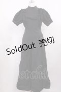 Ank Rouge / フリルロングワンピース M ブラック H-26-03-12-1017-CA-OP-NS-ZH