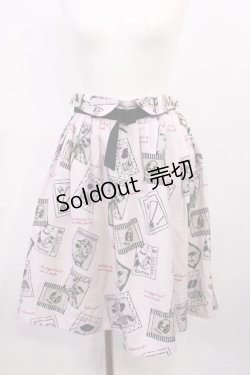 画像1: Fi.n.t / ブティックポスター柄タックスカート Free ラベンダー H-26-03-12-1018-CA-SK-NS-ZH