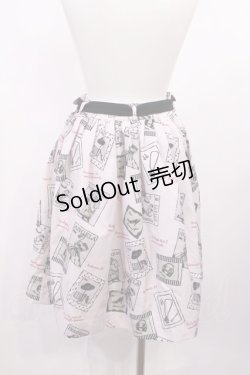 画像2: Fi.n.t / ブティックポスター柄タックスカート Free ラベンダー H-26-03-12-1018-CA-SK-NS-ZH