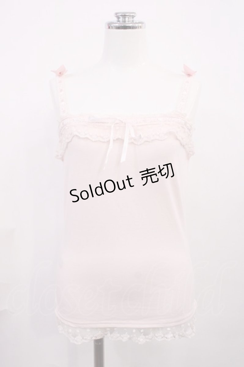 画像1: LIZ LISA / リボンキャミソール Free ピンク H-26-03-12-1020-LO-TO-NS-ZH (1)