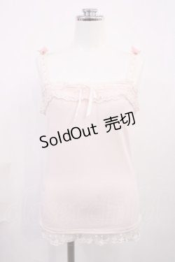 画像1: LIZ LISA / リボンキャミソール Free ピンク H-26-03-12-1020-LO-TO-NS-ZH