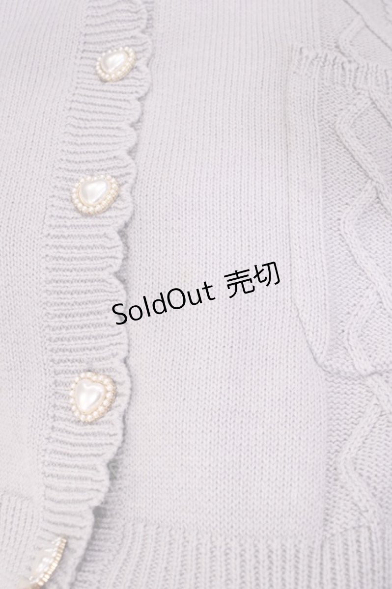 画像3: Amavel / ハートモチーフロングカーディガン Free ラベンダー H-26-03-12-1021-CA-TO-NS-ZH (3)