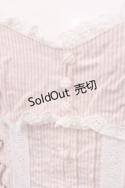 画像3: LIZ LISA / ストライプブラウス Free ピンク H-26-03-12-1026-LO-BL-NS-ZH