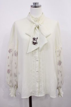 画像1: axes femme / 眠れる森の美女ブラウス M オフ H-26-03-12-1030-AX-BL-NS-ZH