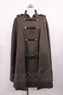 画像1: axes femme / ナポレオンマント風コート M ブラウン H-26-03-12-1031-AX-CO-NS-ZH