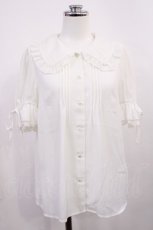 画像1: Secret Honey / ビックフリルカラーブラウス Free オフ H-26-03-12-1033-CA-BL-NS-ZH (1)