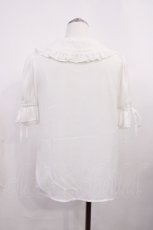 画像2: Secret Honey / ビックフリルカラーブラウス Free オフ H-26-03-12-1033-CA-BL-NS-ZH (2)