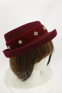 画像2: Hoshibako Works / 魔女の庭 魔法の果実 ベルベットリボン帽子  ワイン H-26-03-12-012-LO-AC-NS-ZH
