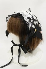 画像1: Angelic Pretty / レースハートチャームバラレースヘッドドレス  ブラック H-26-03-12-015-AP-AC-NS-ZH (1)