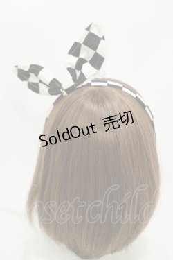 画像2: metamorphose / ミニリボンカチューシャ(格子柄)  ブラック H-26-03-12-024-ME-AC-NS-ZH