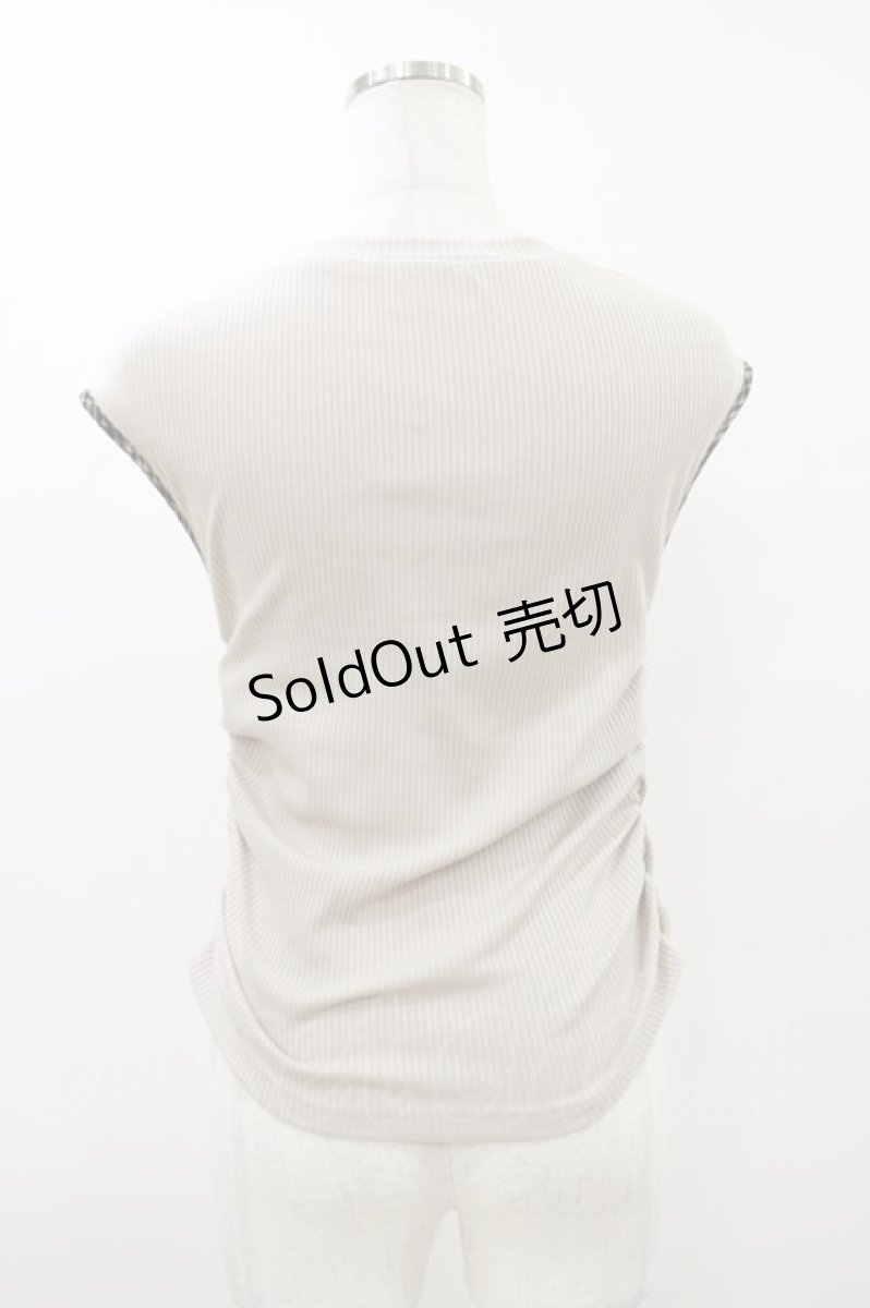 画像2: An MILLE / チェックリボントップス Free ベージュ H-26-03-12-030-EL-TO-NS-ZH (2)