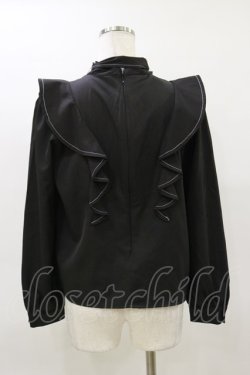 画像2: An MILLE / ラッフルフリルボウタイブラウス Free ブラック H-26-03-12-032-EL-BL-NS-ZH