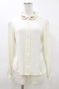 画像1: Fi.n.t / 金縁ティーカップ衿シャツ Free OFF WHITE H-26-03-12-034-CA-BL-NS-ZH