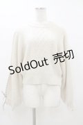 Fi.n.t / 袖リボンレースアップケーブルニットプルオーバー Free OFF WHITE H-26-03-12-036-CA-TO-NS-ZH