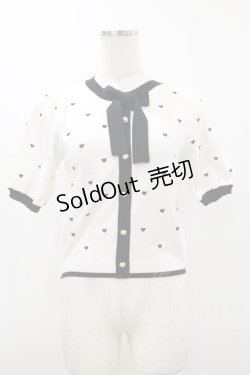 画像1: evelyn / ハートドットトップス Free オフ/ブラック H-26-03-12-038-LO-TO-NS-ZH