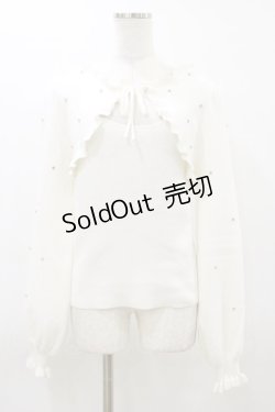 画像1: Bubbles / ビジューボレロキャミソール Free 白 H-26-03-12-040-CA-TO-NS-ZH