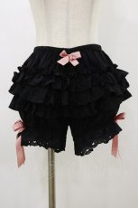 画像1: 櫻桃兎（海外ロリータブランド） / ドロワーズ L ブラック/ピンク H-26-03-12-048-LO-PA-NS-ZH (1)