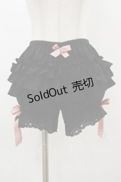 画像1: 櫻桃兎（海外ロリータブランド） / ドロワーズ L ブラック/ピンク H-26-03-12-048-LO-PA-NS-ZH