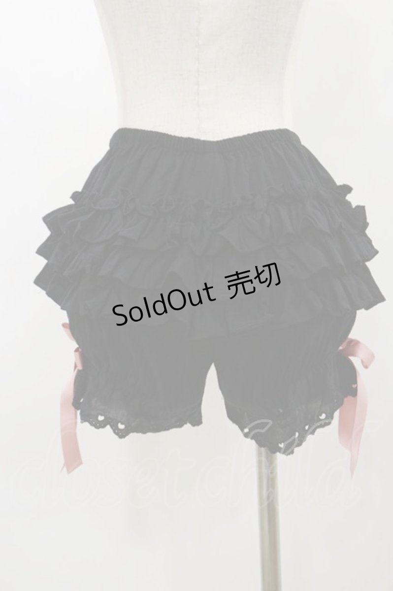 画像2: 櫻桃兎（海外ロリータブランド） / ドロワーズ L ブラック/ピンク H-26-03-12-048-LO-PA-NS-ZH (2)