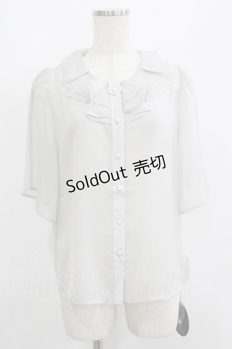 画像1: an another angelus / シアーラッフルブラウス Free L/GRAY H-26-03-13-1001-CA-BL-NS-ZH (1)