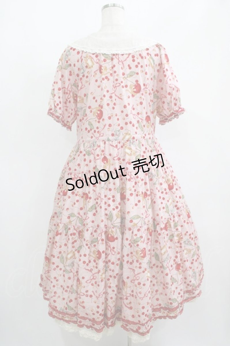 画像3: PINK HOUSE / PINK HOUSE×MISAKO&ERINKO　キャットチェリードロッププリントミディワンピース Free ピンク H-26-03-13-1003-LO-OP-NS-ZH (3)