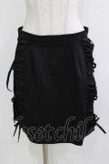 DearMyLoveRose / サイドフリルレースアップタイトスカート 3L ブラック H-26-03-13-1027-EL-SK-NS-ZH