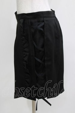 画像2: DearMyLoveRose / サイドフリルレースアップタイトスカート 3L ブラック H-26-03-13-1027-EL-SK-NS-ZH