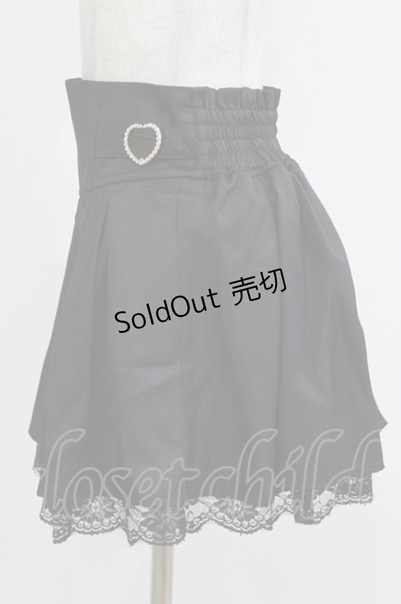 画像2: LilyMerry / もえにゃ/ハートバックルスカパン L ブラック H-26-03-13-1028-PU-SK-NS-ZH (2)