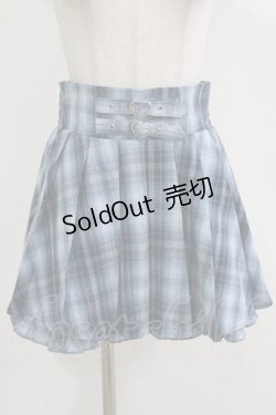 画像1: majoretty / チェックプリーツスカート L ブルー H-26-03-13-1031-GO-SK-NS-ZH