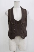 axes femme / ジップデザインベスト M ブラウン H-26-03-13-1034-AX-TO-NS-ZH