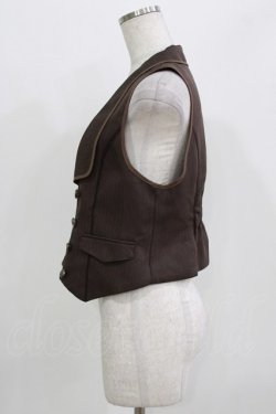画像2: axes femme / ジップデザインベスト M ブラウン H-26-03-13-1034-AX-TO-NS-ZH