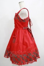 画像2: Angelic Pretty / ツイル×タータンジャンパースカート Free レッド H-26-03-13-1004-AP-OP-NS-ZH (2)