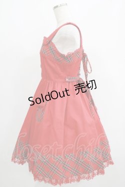 画像2: Angelic Pretty / ツイル×タータンジャンパースカート Free レッド H-26-03-13-1004-AP-OP-NS-ZH