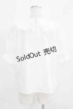 画像3: majoretty / 三角エリビジューブラウス LL 白 H-26-03-13-1037-GO-BL-NS-ZH