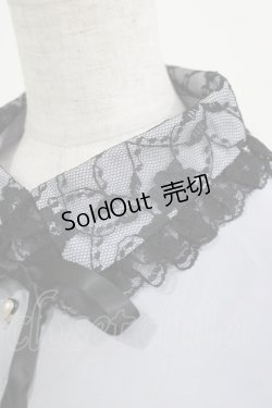 画像4: majoretty / レースカラーリボンブラウス L ブルー H-26-03-13-1038-GO-BL-NS-ZH