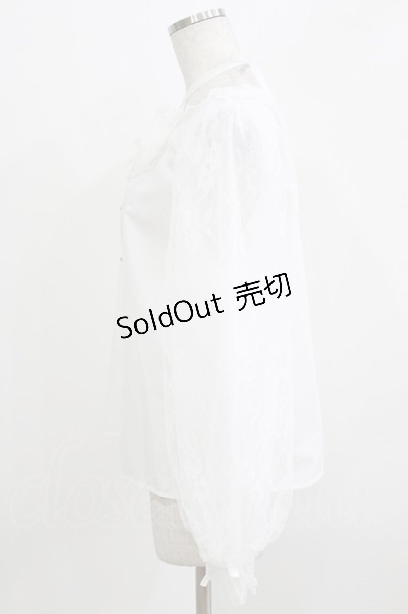 画像2: Lovely Tency / 眞白ありす/alsチョーカーレースブラウス LL 白 H-26-03-13-1039-GO-BL-NS-ZH (2)