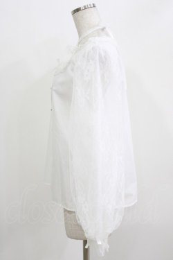 画像2: Lovely Tency / 眞白ありす/alsチョーカーレースブラウス LL 白 H-26-03-13-1039-GO-BL-NS-ZH