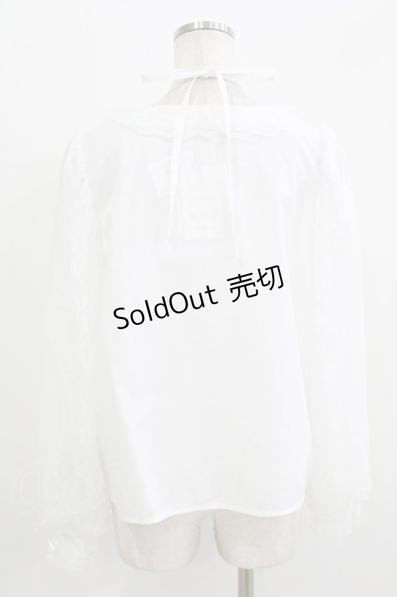 画像3: Lovely Tency / 眞白ありす/alsチョーカーレースブラウス LL 白 H-26-03-13-1039-GO-BL-NS-ZH (3)