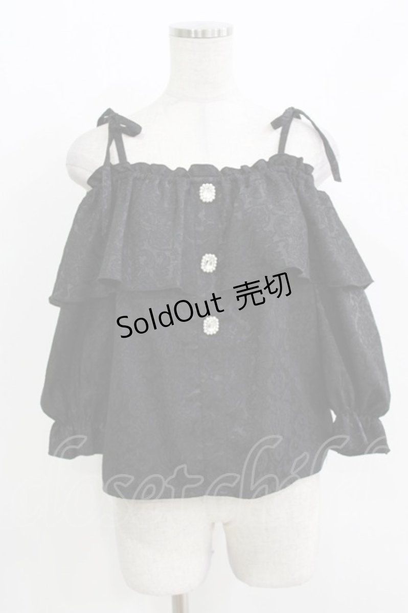 画像1: Lovely Tency / 眞白ありす/TTサテンJQオフショルPO L ブラック H-26-03-13-1041-GO-TO-NS-ZH (1)