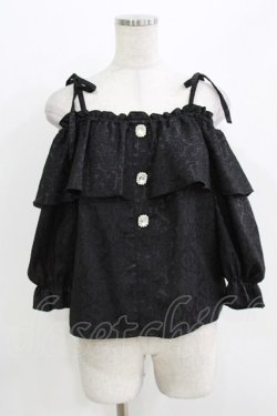 画像1: Lovely Tency / 眞白ありす/TTサテンJQオフショルPO L ブラック H-26-03-13-1041-GO-TO-NS-ZH