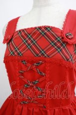 画像5: Angelic Pretty / ツイル×タータンジャンパースカート Free レッド H-26-03-13-1004-AP-OP-NS-ZH (5)