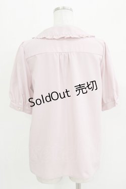 画像3: majoretty / レース切替リボンブラウス L ピンク H-26-03-13-1043-GO-BL-NS-ZH