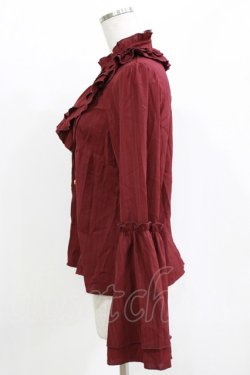 画像2: Amavel / アンティークバックルフレアスリーブブラウス Free ボルドー H-26-03-13-1047-CA-BL-NS-ZH