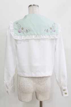 画像3: majoretty / Disney/アリエル/セーラー襟ブラウス L 白/ミント H-26-03-13-1048-GO-BL-NS-ZH