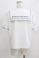 画像3: majoretty / チャイナブラウス L 白/サックス H-26-03-13-1051-GO-BL-NS-ZH (3)